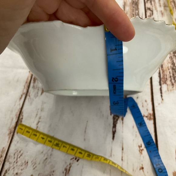 BAVARIAN CHINA CROWN OVER CASTLE MARK PORCELAIN 7” BOWL GOLD TRIM GERMANY - Picture 6 of 8